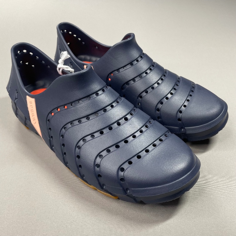 NEW Sperry Shoes Womens 8 blue water strider rubber slip on outdoor kayak boat